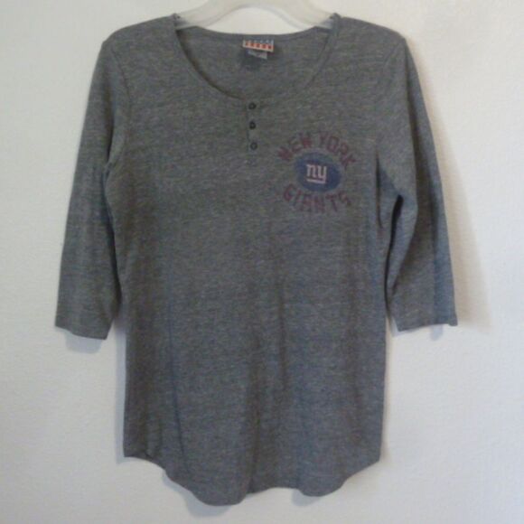 Junk Food NY Giants 1/2 Sleeve Distressed Shirt - Picture 1 of 7